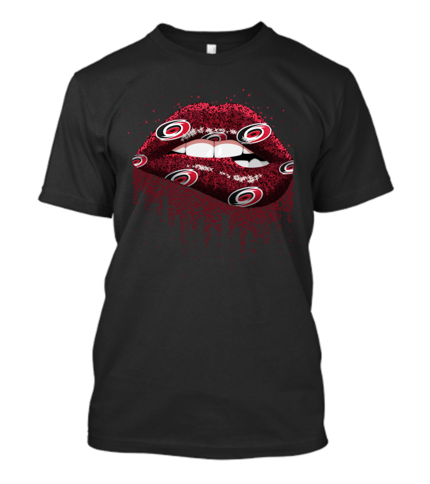 Glitter Lips Carolina Hurricanes Pattern For Fans T-Shirt