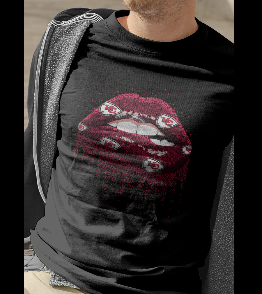 Glitter Lips Kc Chiefs T-Shirt