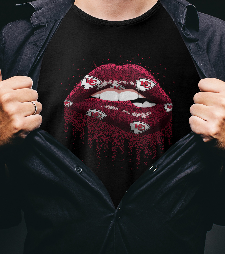 Glitter Lips Kc Chiefs T-Shirt