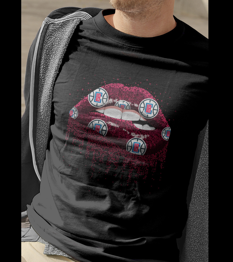 La Clippers Lips Basketball Fans T-Shirt