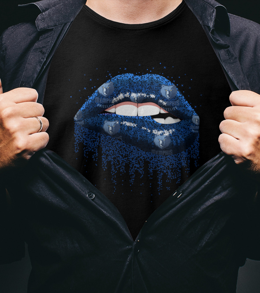 Memphis Grizzlies Lips Fan T-Shirt