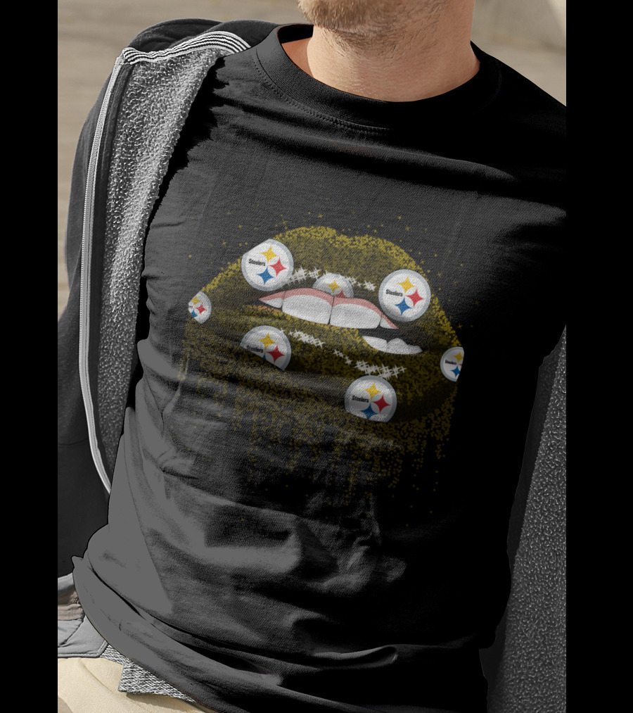 Pittsburgh Steelers Lips Fan T-Shirt