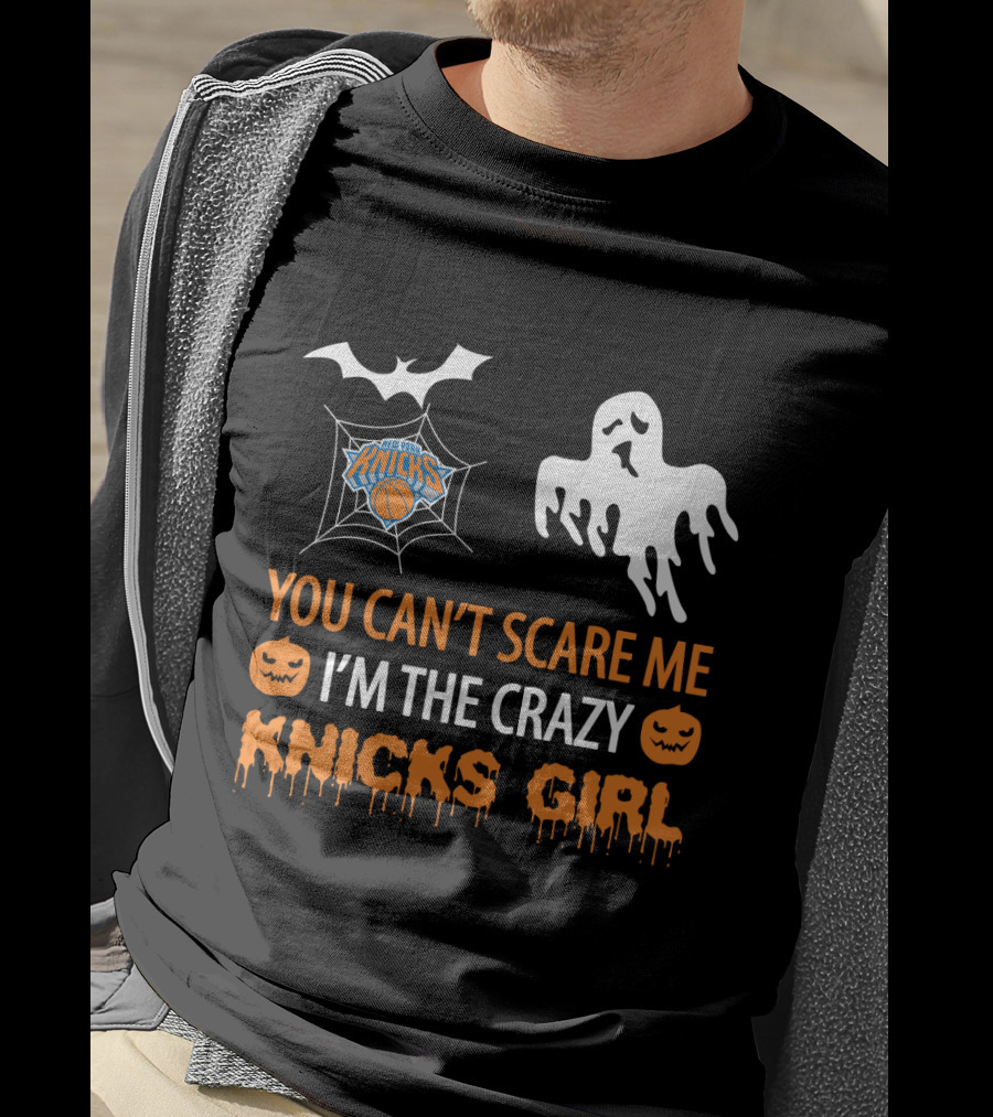 You Can’t Scare Me Ghost Bat New York Knicks Girl T-Shirt
