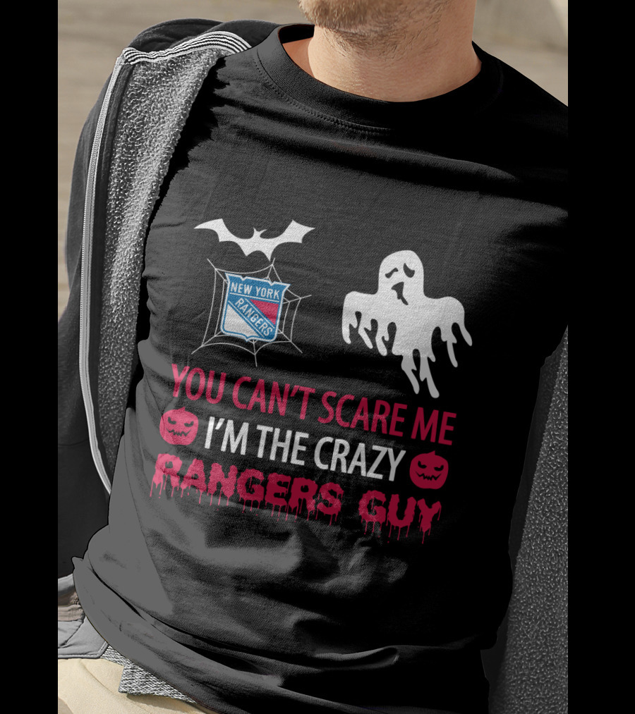 Halloween New York Rangers You Can't Scare Me I'm The Crazy Rangers Guy T-Shirt