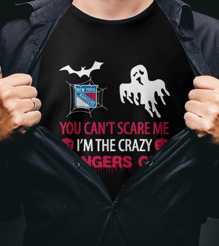 Halloween New York Rangers You Can't Scare Me I'm The Crazy Rangers Guy T-Shirt