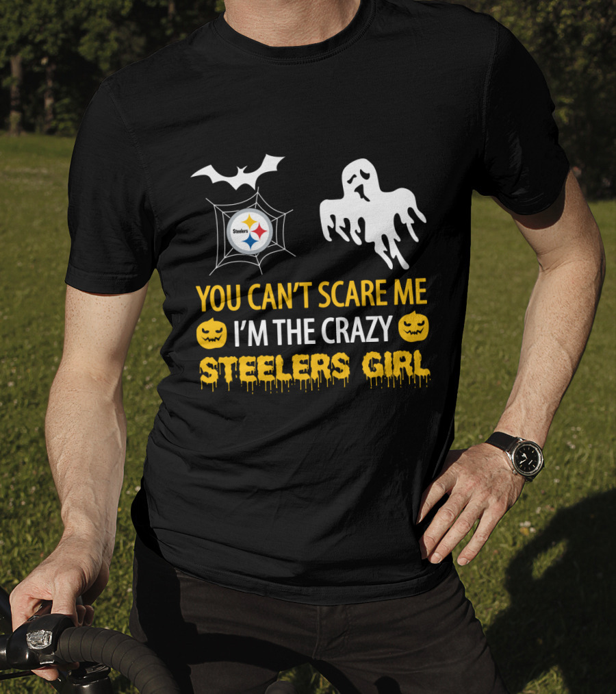 Halloween Steelers Girl You Can't Scare Me I'm The Crazy T-Shirt