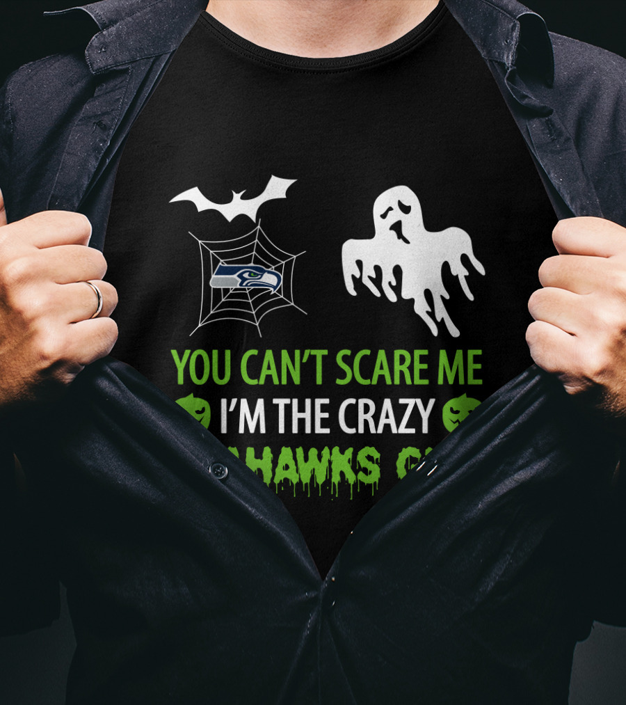 Halloween You Can’t Scare Me I’m The Crazy Seahawks Girl T-Shirt