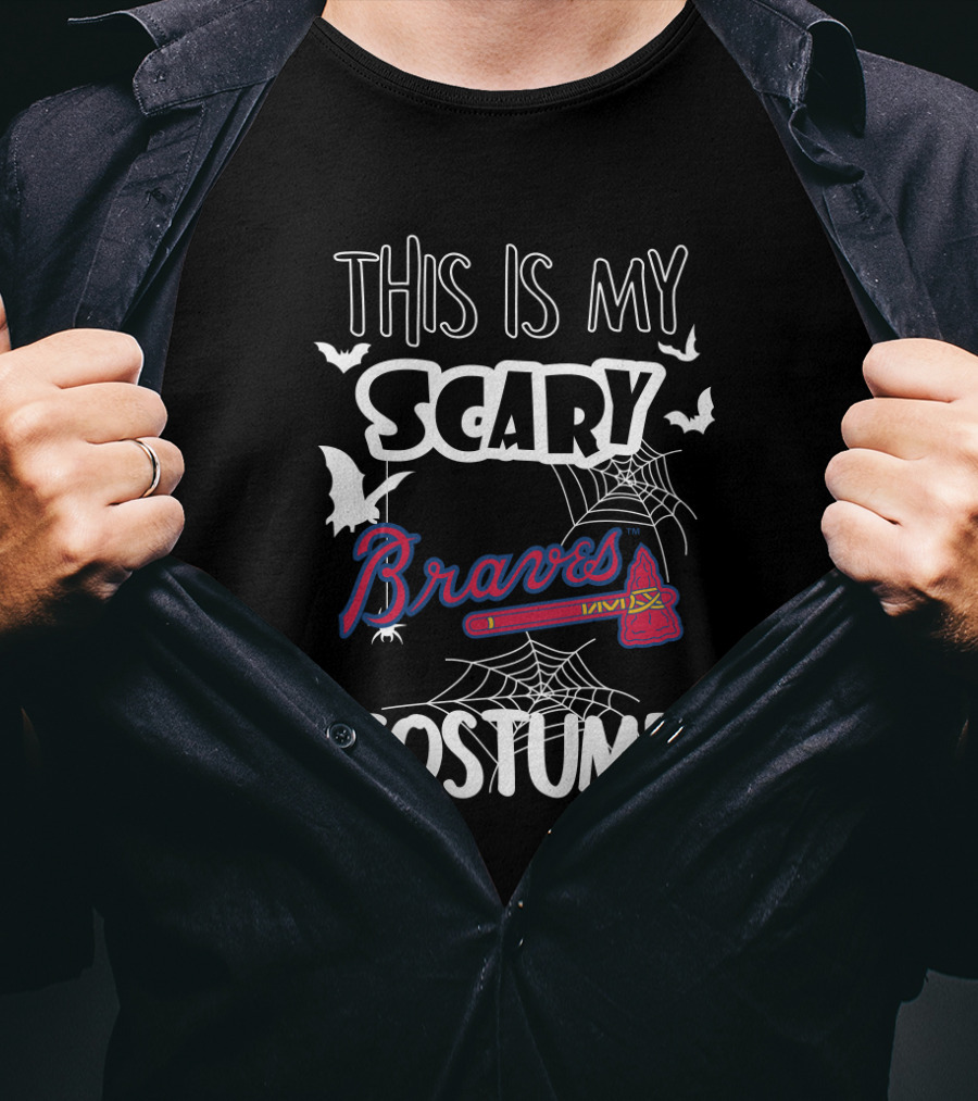 This Is My Scary Braves Costume With Bats And Webs T-Shirt