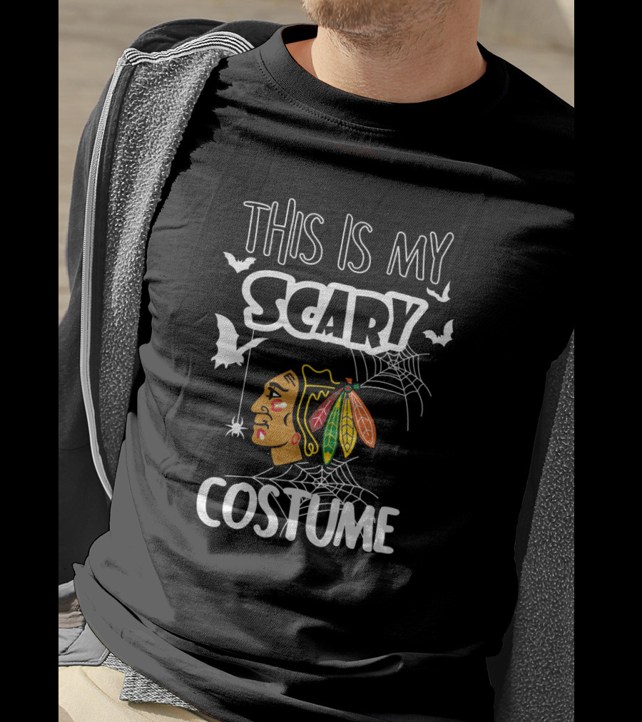 This Is My Scary Costume Chicago Blackhawks Halloween T-Shirt