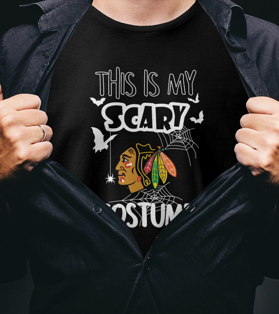 This Is My Scary Costume Chicago Blackhawks Halloween T-Shirt