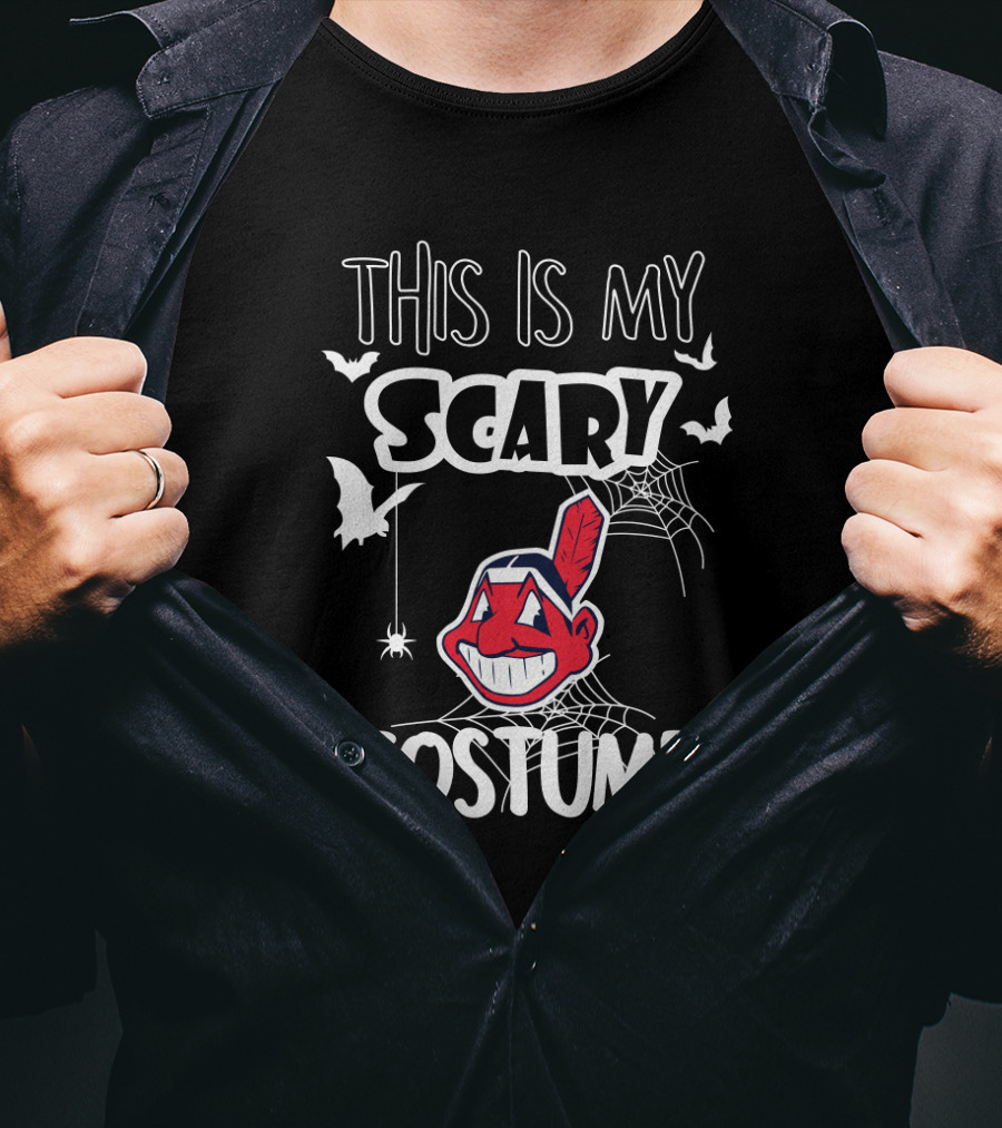 This Is My Scary Costume Cleveland Indians Logo Halloween T-Shirt