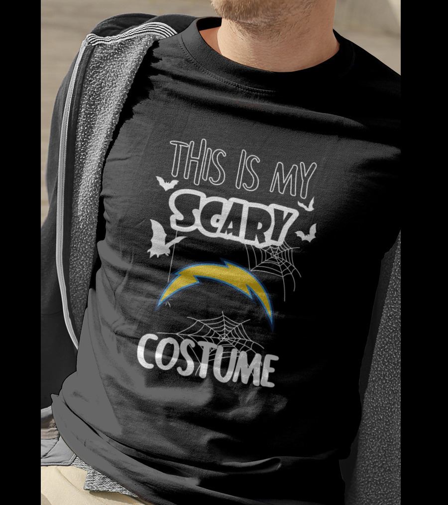 Los Angeles Chargers Scary Costume Halloween T-Shirt
