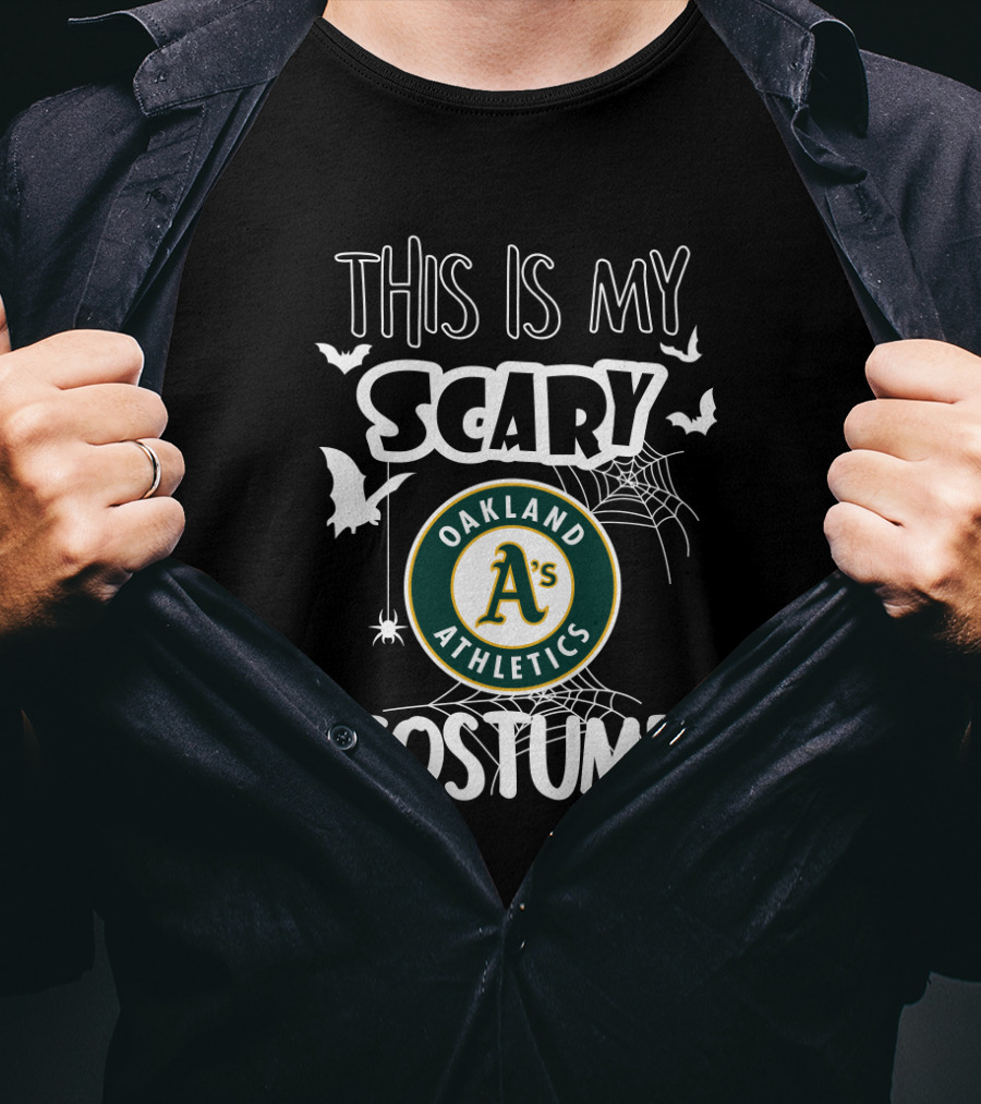 Oakland Athletics Scary Costume Halloween T-Shirt