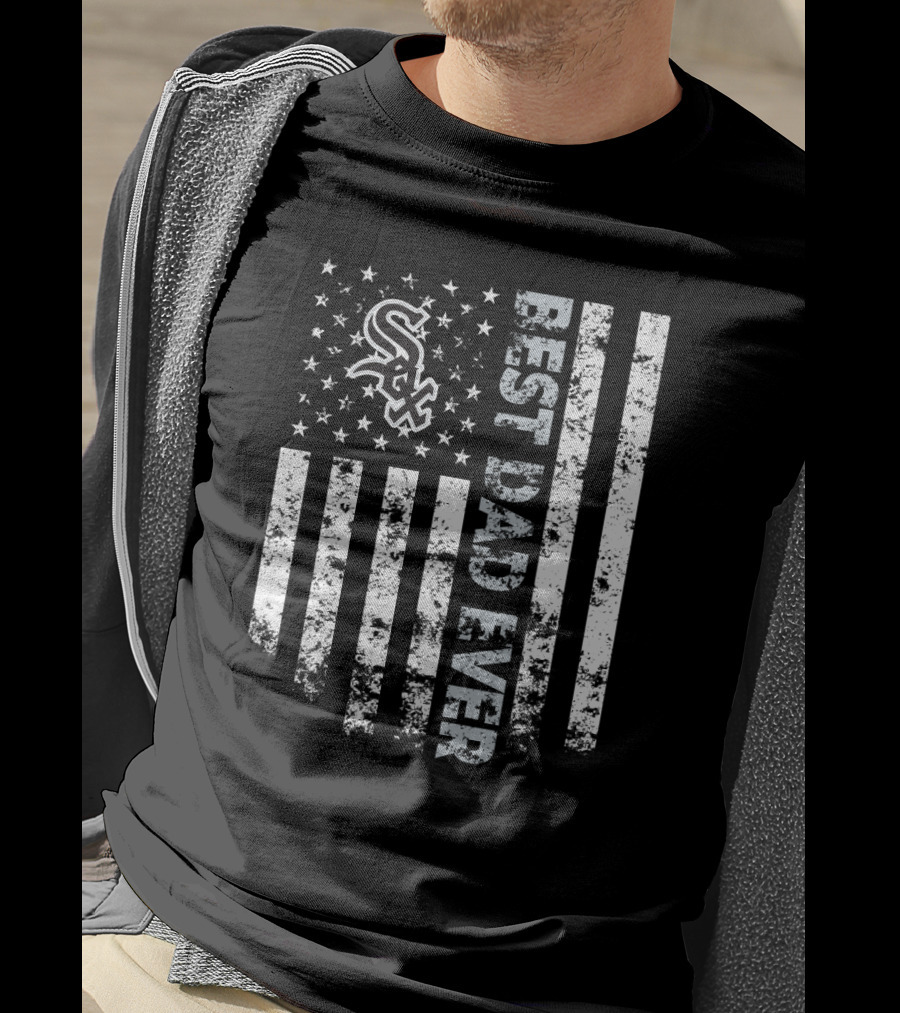 Chicago White Sox Best Dad Ever American Flag Design Sox T-Shirt