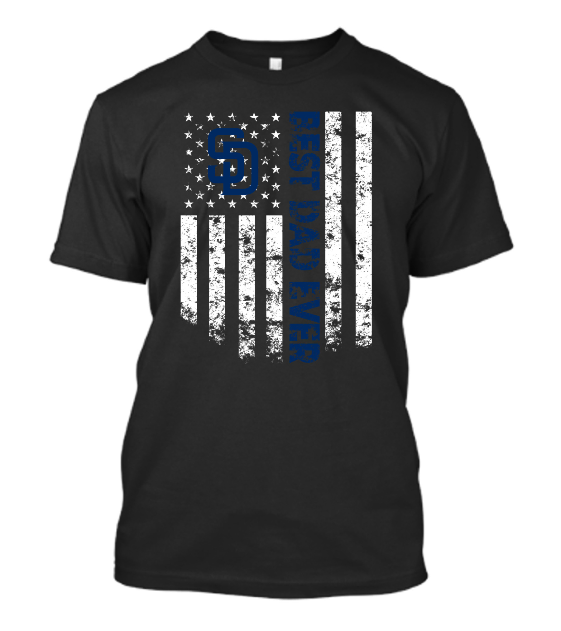 Best Dad Ever San Diego Padres American Flag T-Shirt
