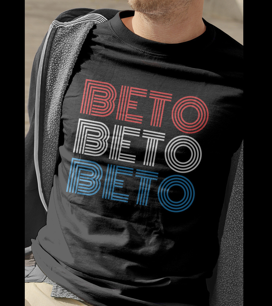 Beto Red White Blue Election Campaign Retro Stripes T-Shirt