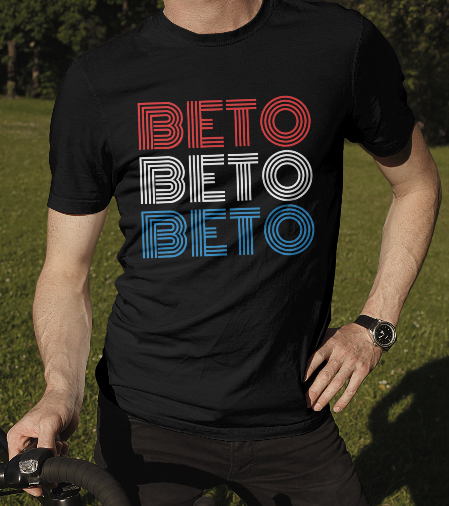 Beto Red White Blue Election Campaign Retro Stripes T-Shirt