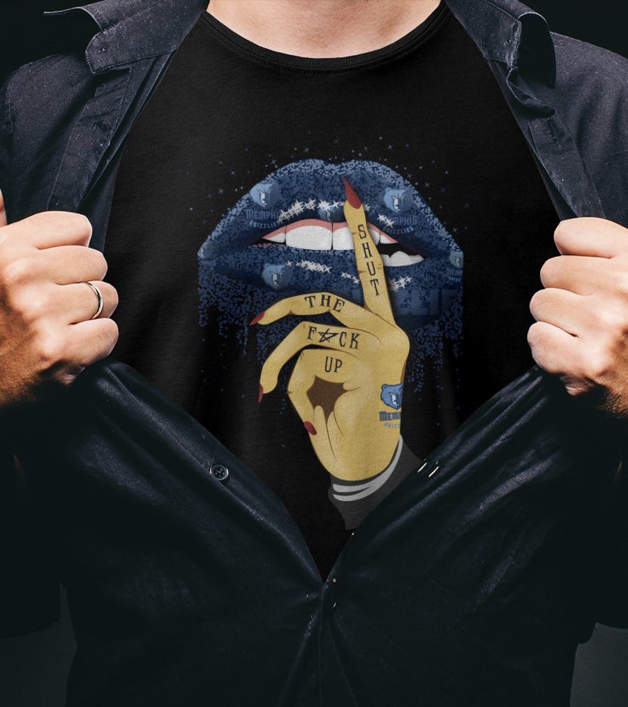 Glitter Lip Memphis Grizzlies Shut Up Fan Tribute T-Shirt
