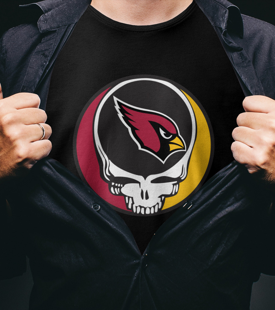 Grateful Dead Arizona Cardinals Skull T-Shirt