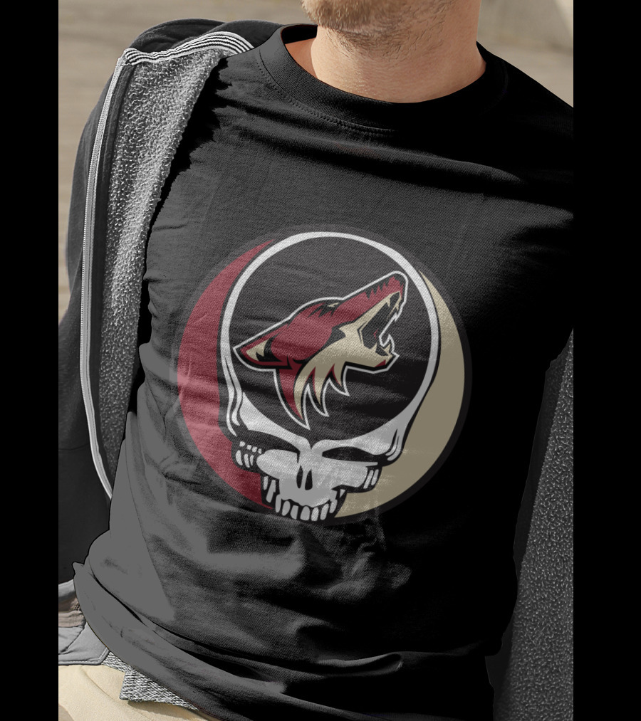 Grateful Dead Arizona Coyotes Logo Skull T-Shirt