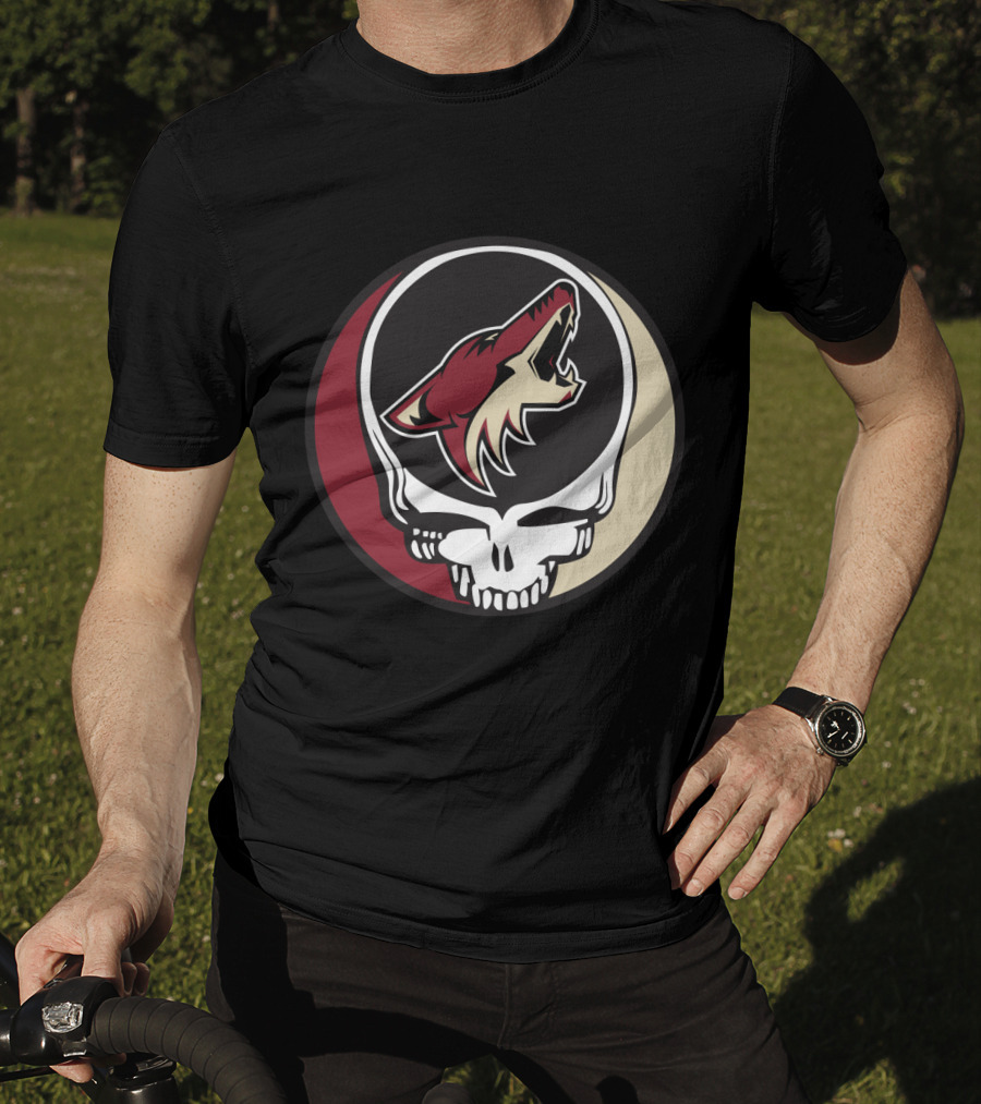 Grateful Dead Arizona Coyotes Logo Skull T-Shirt