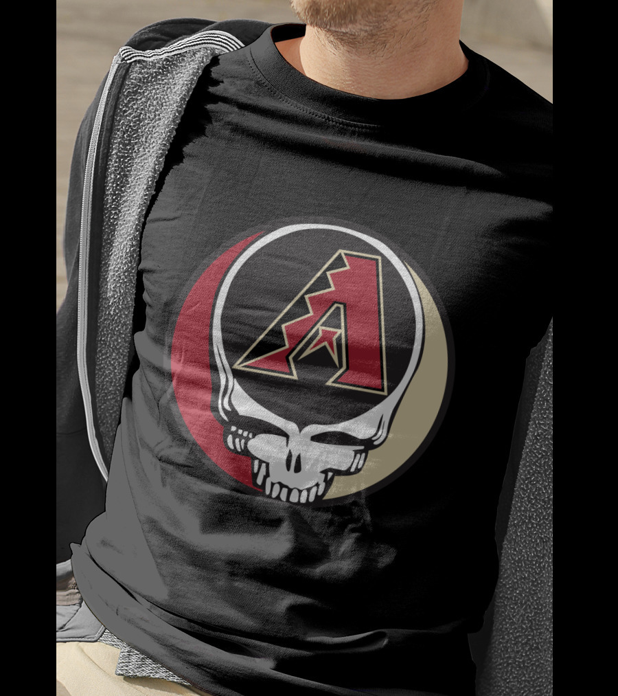 Arizona Diamondbacks Grateful Dead Skull Design For Fans T-Shirt