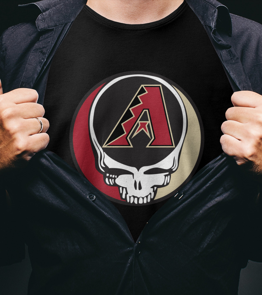 Arizona Diamondbacks Grateful Dead Skull Design For Fans T-Shirt