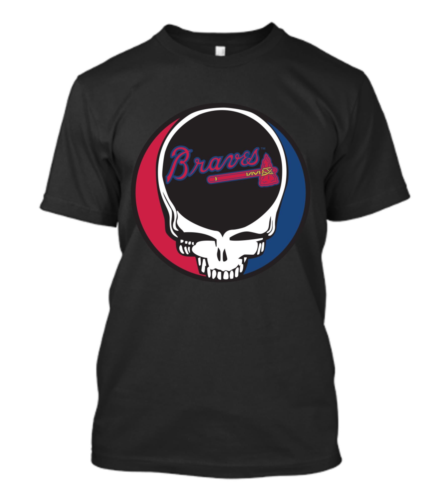 Braves And Grateful Dead Iconic Skull Logo Mashup T-Shirt