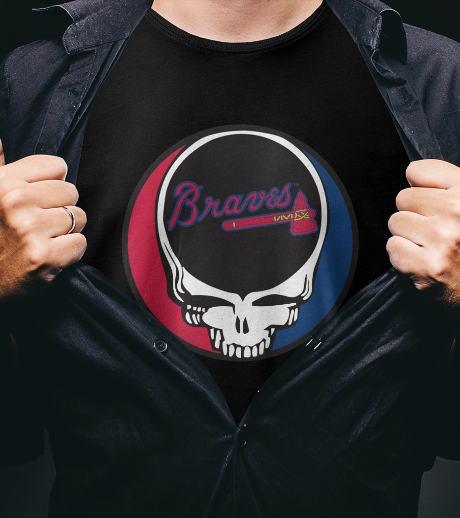 Braves And Grateful Dead Iconic Skull Logo Mashup T-Shirt