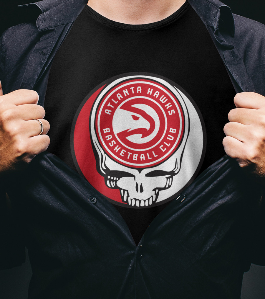 Atlanta Hawks Basketball Club Grateful Dead Skull T-Shirt