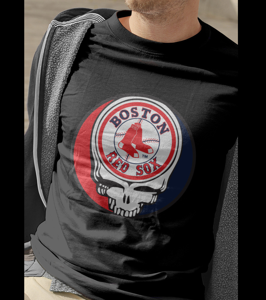 Boston Red Sox Skull Logo Grateful Dead Fans Baseball Teams T-Shirt
