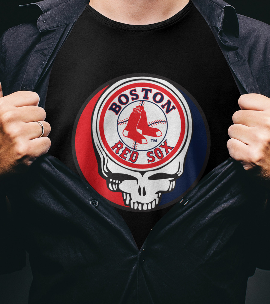 Boston Red Sox Skull Logo Grateful Dead Fans Baseball Teams T-Shirt