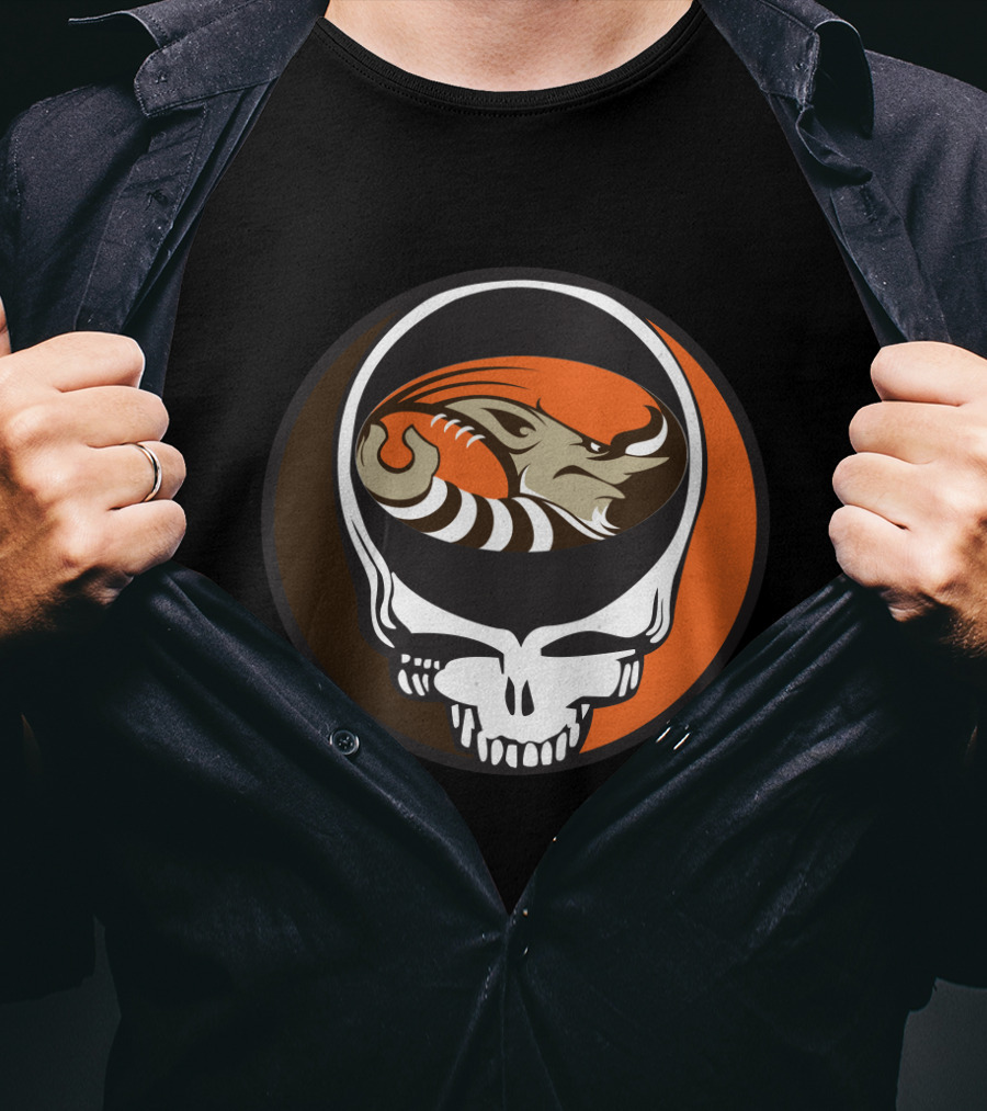 Grateful Dead Steal Your Face Cleveland Browns Football Enthusiast T-Shirt