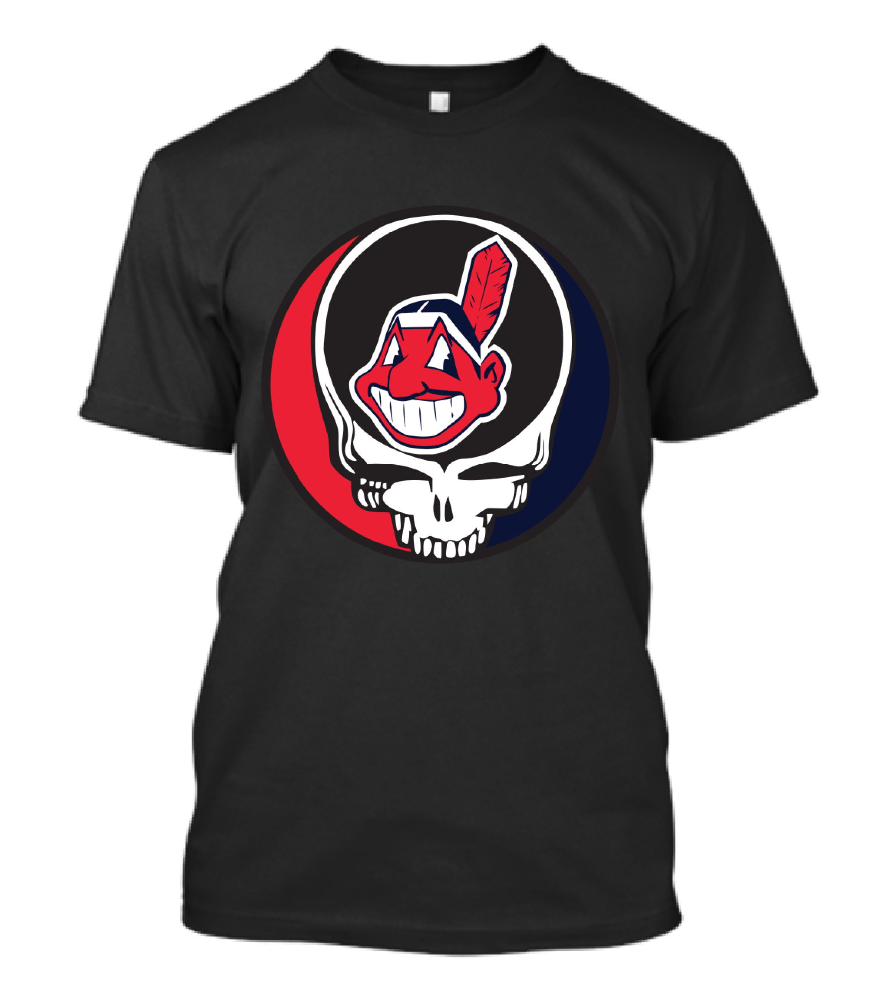 Grateful Dead Cleveland Indians Skull Logo Fusion T-Shirt