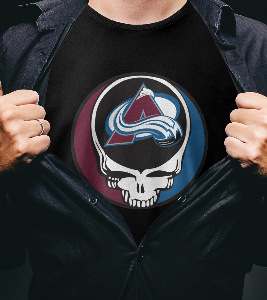 Colorado Avalanche Grateful Dead Steal Your Face Hockey Fan T-Shirt