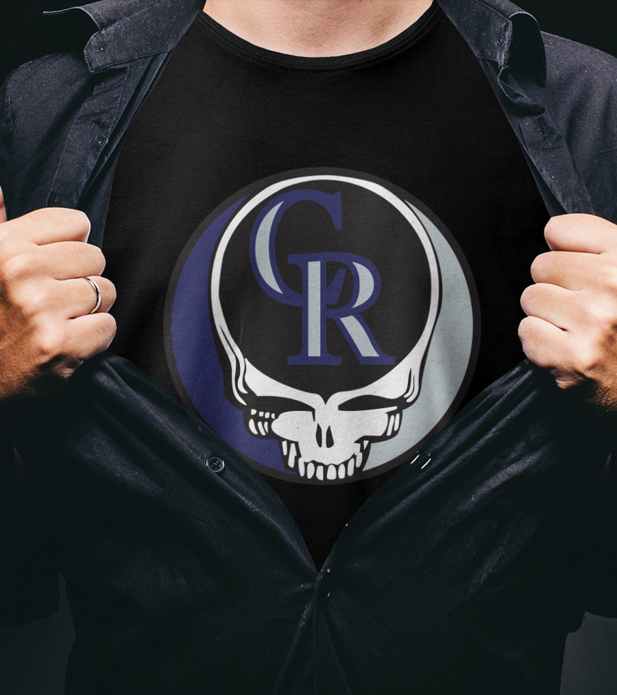 Grateful Dead Steal Your Face Colorado Rockies CR Logo Fusion T-Shirt