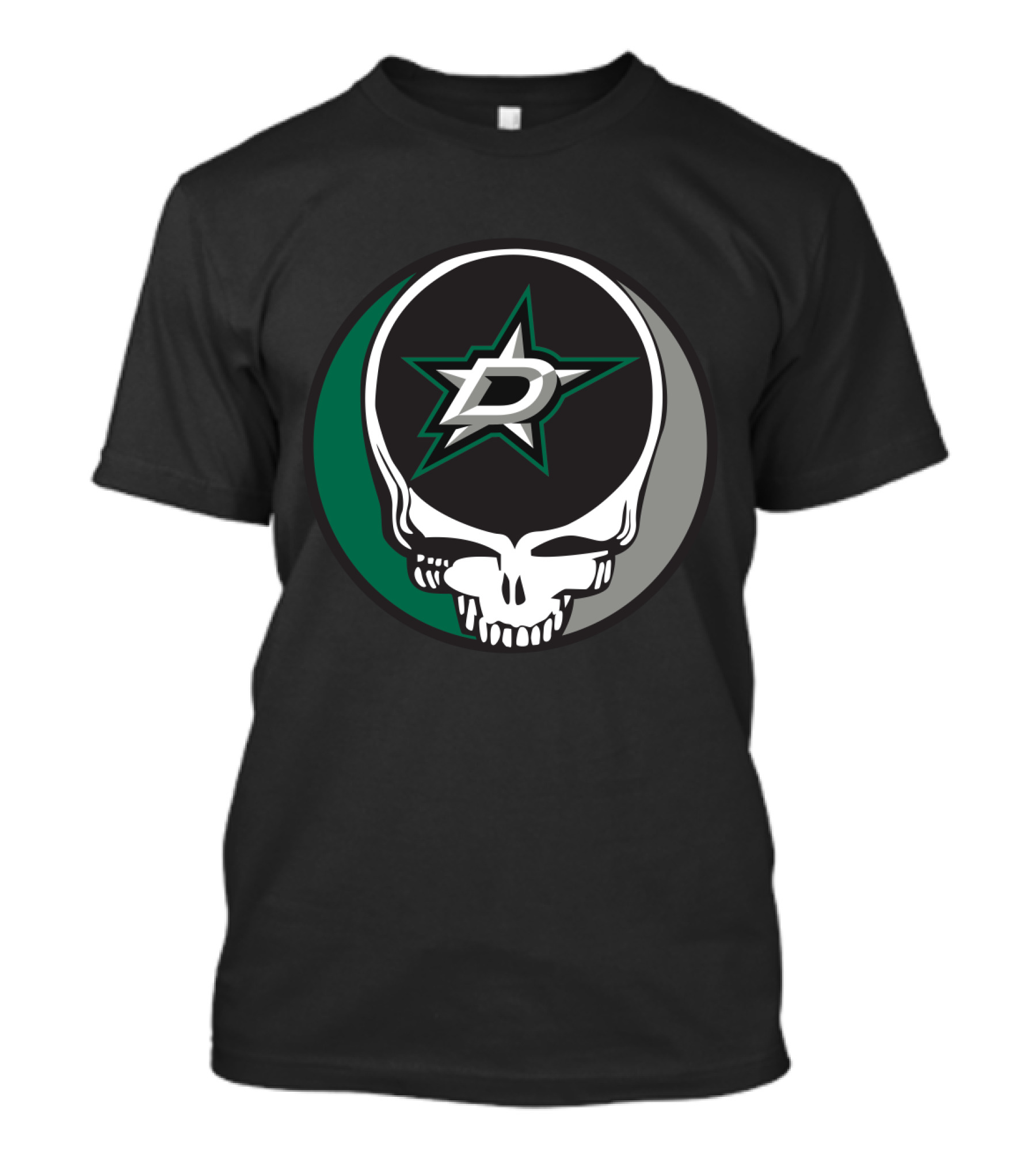 Dallas Stars Grateful Dead Skull Logo Fan T-Shirt