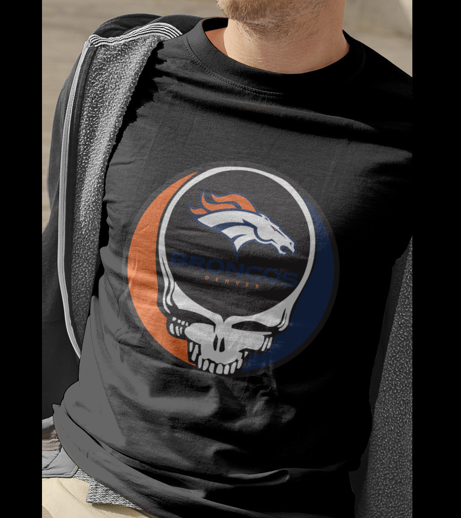 Grateful Dead Broncos Denver Skull T-Shirt