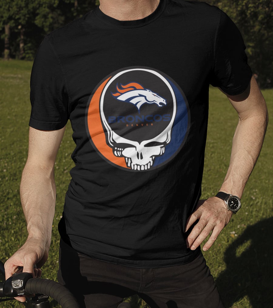 Grateful Dead Broncos Denver Skull T-Shirt