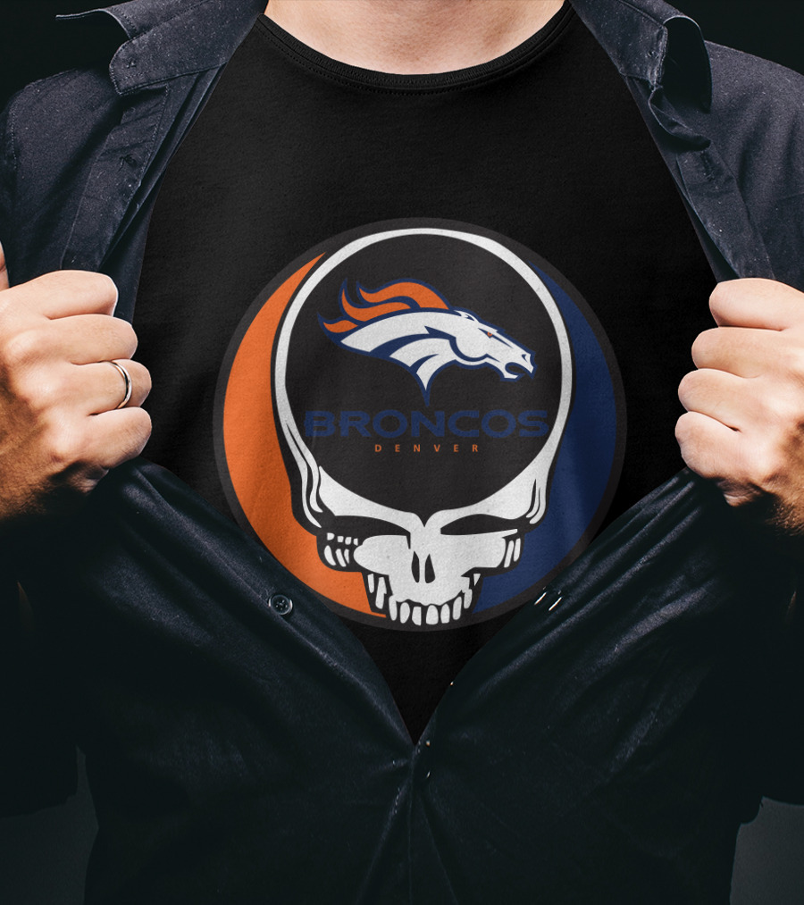 Grateful Dead Broncos Denver Skull T-Shirt