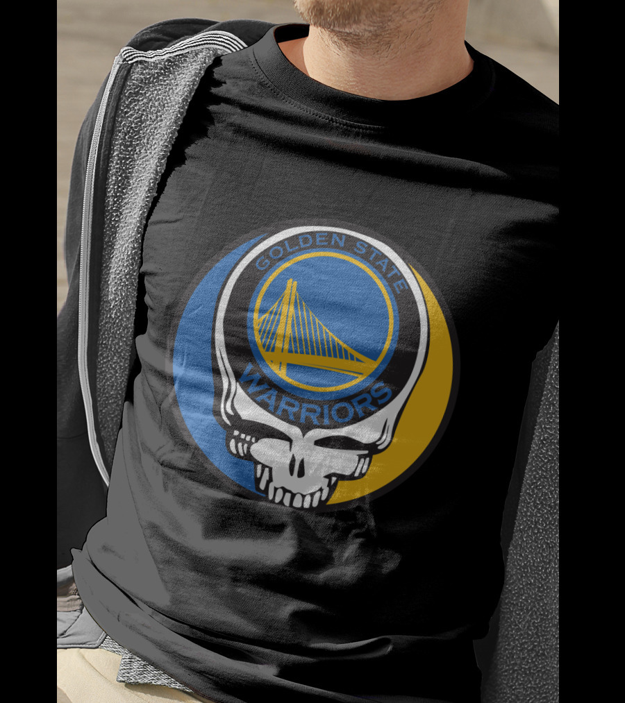 Golden State Warriors Grateful Dead Skull Bridge T-Shirt