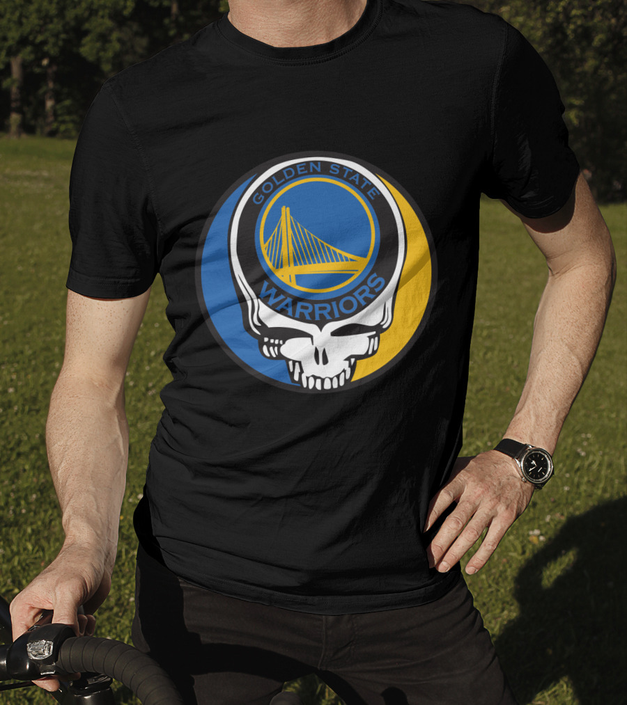 Golden State Warriors Grateful Dead Skull Bridge T-Shirt
