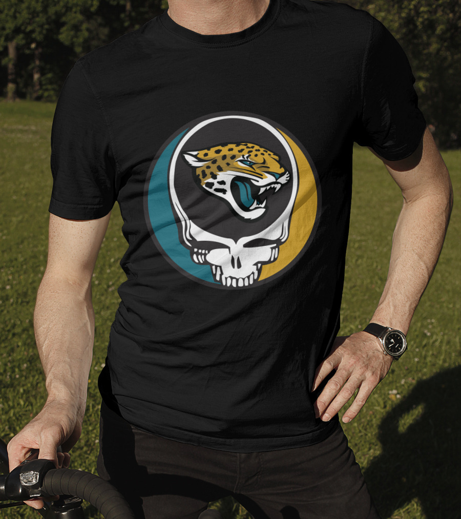 Grateful Dead Jacksonville Jaguars Logo Skull T-Shirt