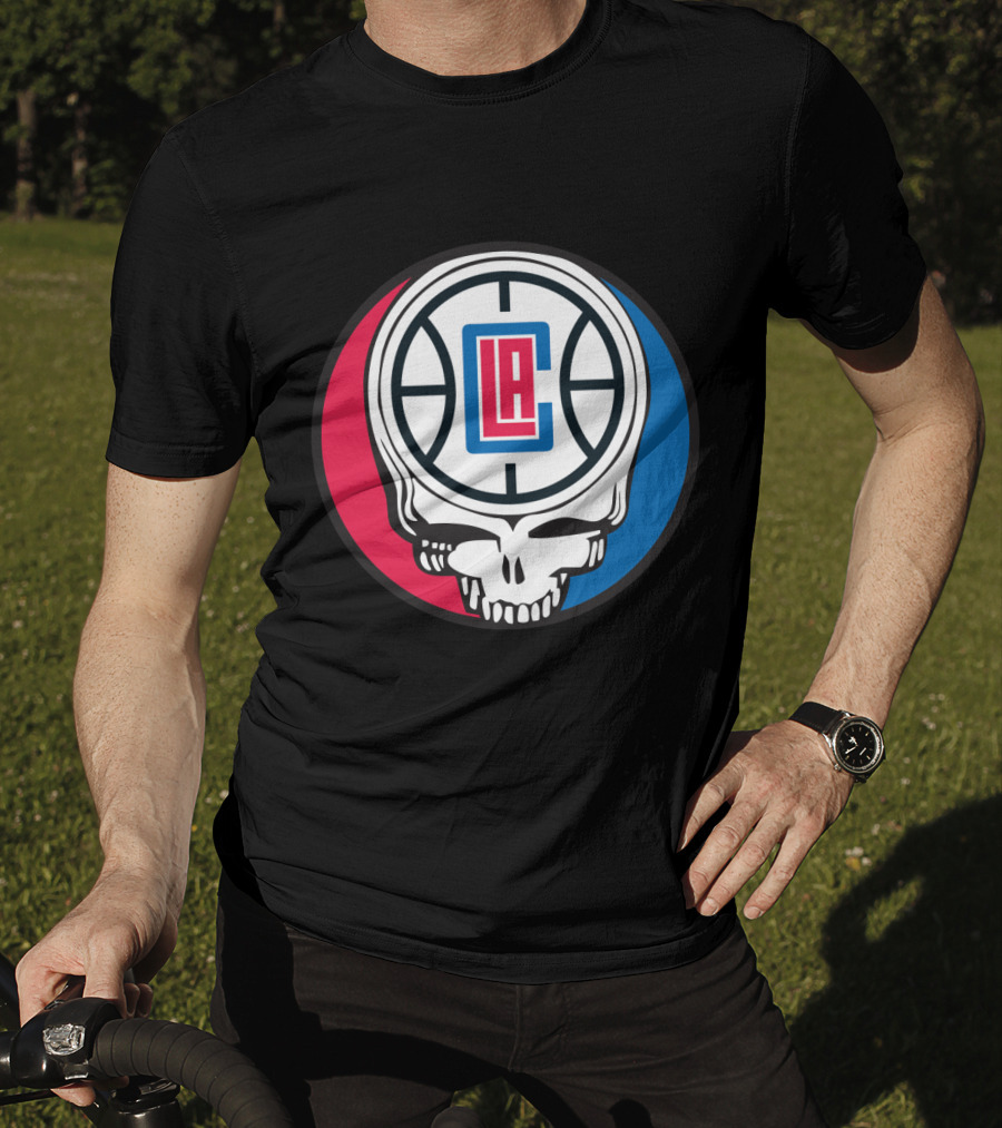 Grateful Dead La Clippers Skull Basketball T-Shirt
