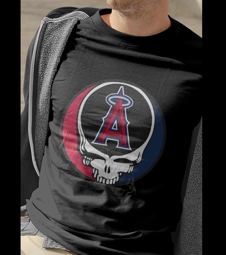 Los Angeles Angels Grateful Dead Skull Icon Logo For Fans T-Shirt