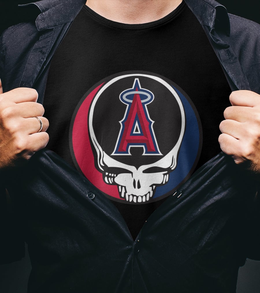 Los Angeles Angels Grateful Dead Skull Icon Logo For Fans T-Shirt