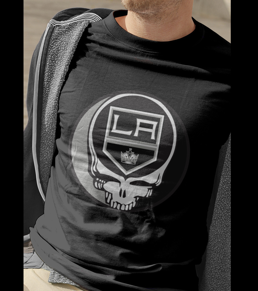 LA Kings And Grateful Dead Skull Graphic For Fans T-Shirt