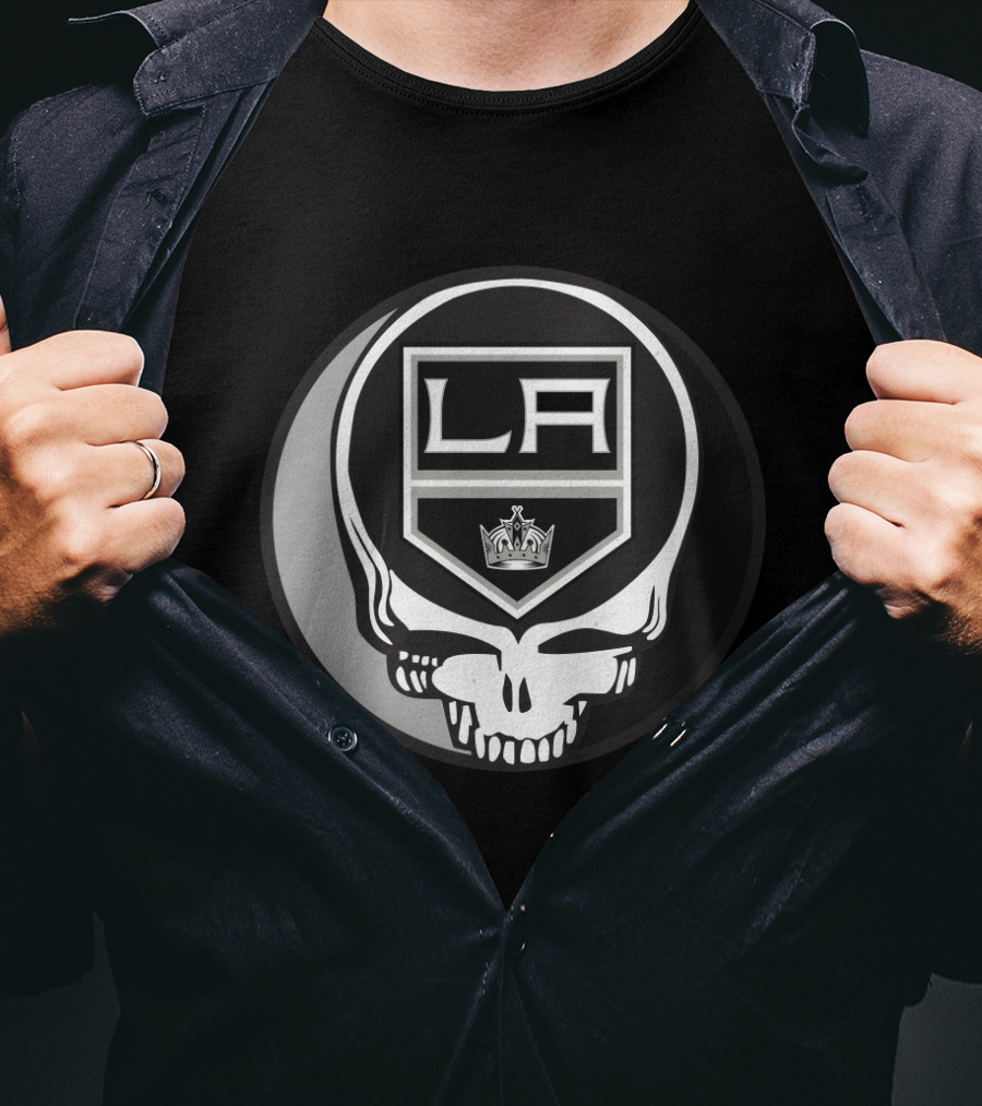 LA Kings And Grateful Dead Skull Graphic For Fans T-Shirt