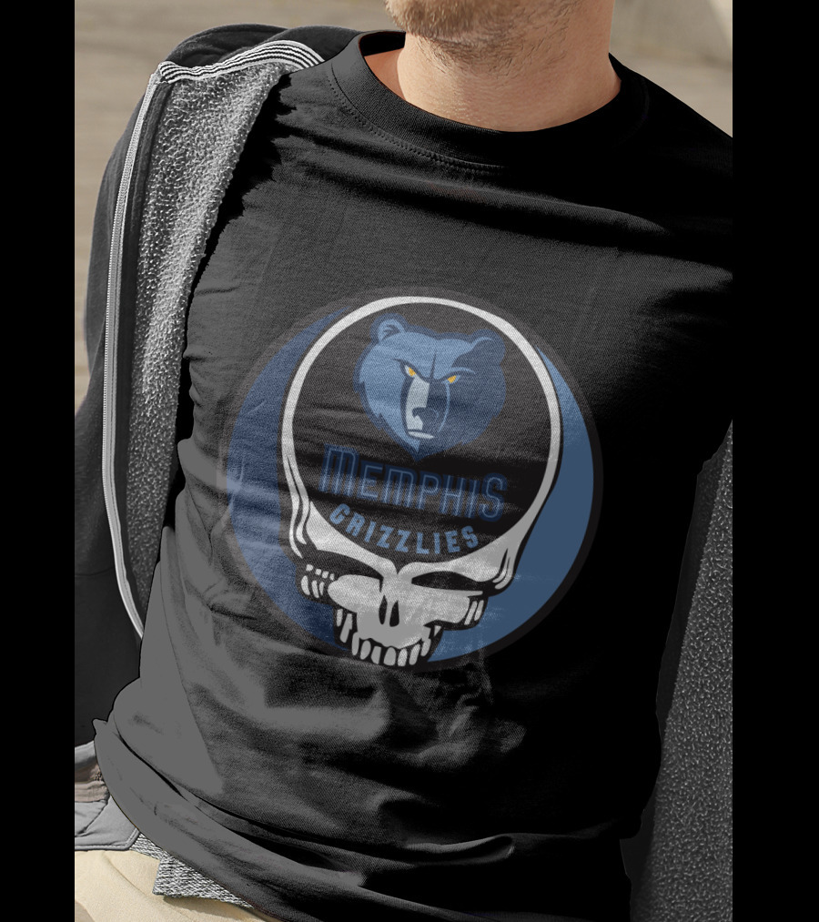 Memphis Grizzlies Steal Your Face Grateful Dead Mashup T-Shirt