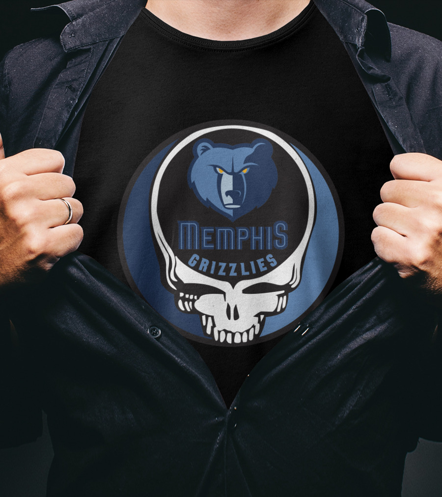 Memphis Grizzlies Steal Your Face Grateful Dead Mashup T-Shirt